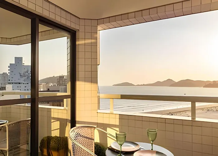 Flat Com Piscina Vista Ao Mar Da Praia De Santos